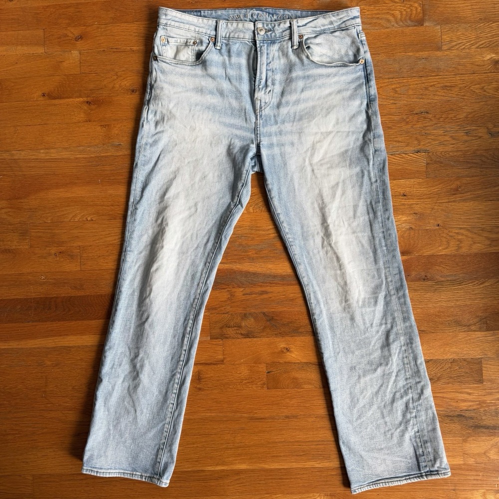American Eagle Jeans Mens 34x32 Fit 35x31 Blue Original Boot Bootcut Cowboy